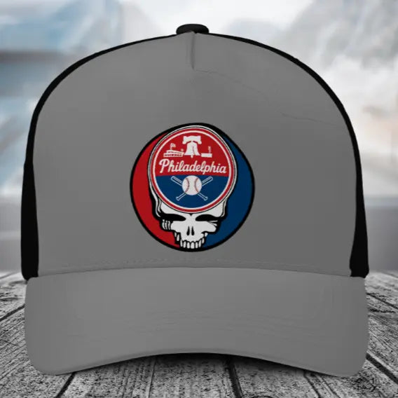 Grateful Dead - Philadelphia Phillies Stealie Grateful Dead Trucker Cap - StealieShop